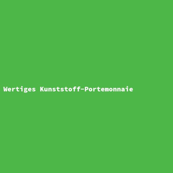 Wertiges Kunststoff-Portemonnaie