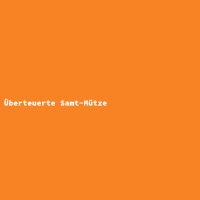 &Uuml;berteuerte Samt-M&uuml;tze