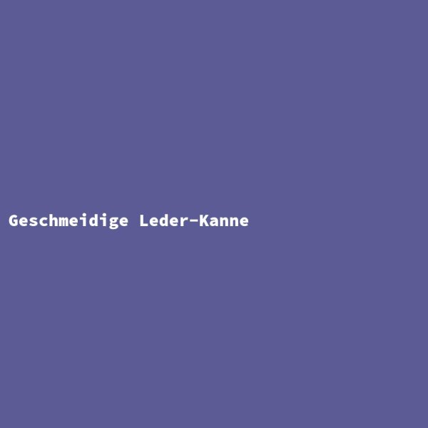 Geschmeidige Leder-Kanne